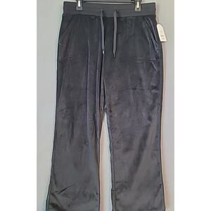 NWT Faded Glory Black Velour Lounge Pants – Women’s Medium – Soft Velvet Feel
